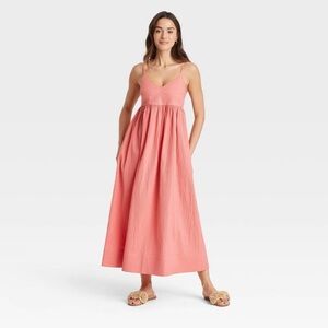 A New Day Coral Smocked Dress